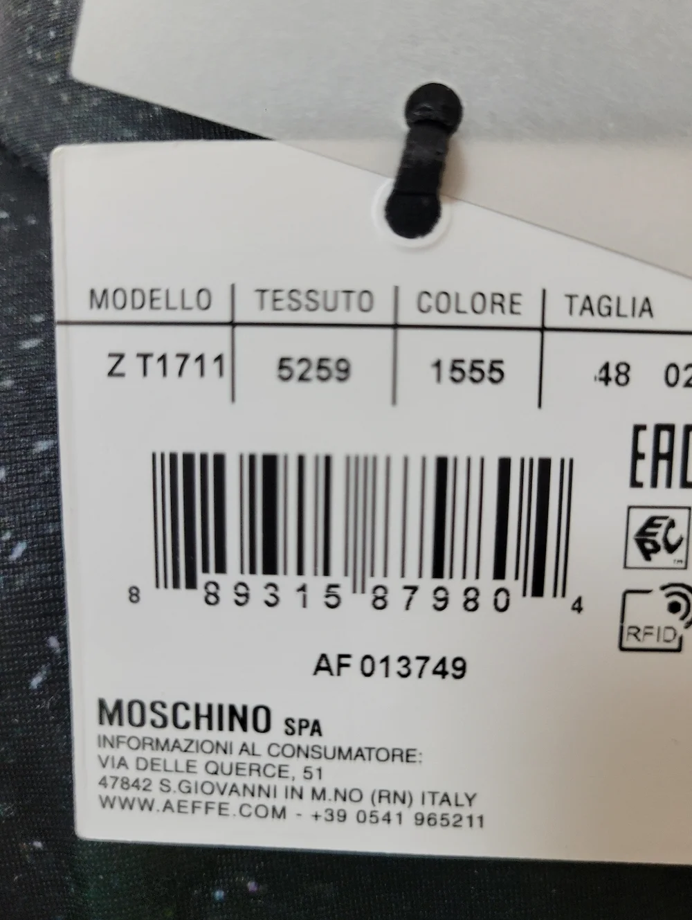 Moschino Men's Black/Gold Logo Hoodie Belt Buckle Size 48 EU Authentic $798 - Picture 6 of 6